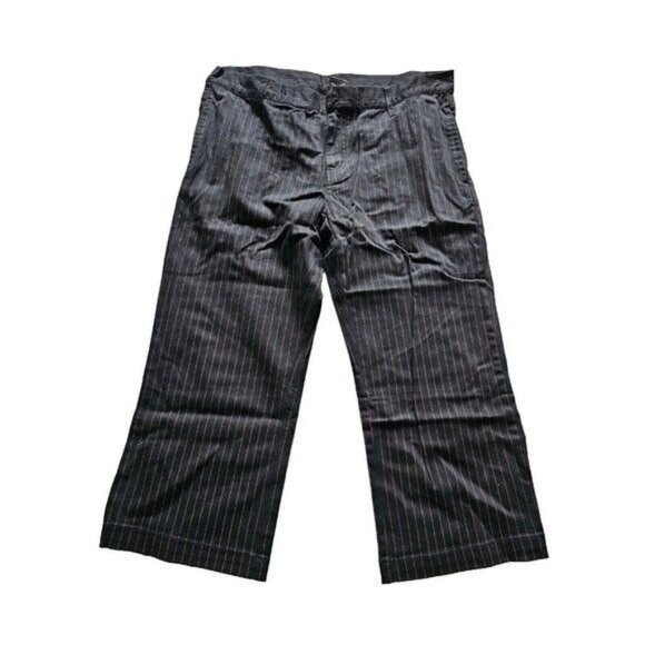 Vintage Emily the Strange Pinstripe Capri Pants, Black & Red, Size 3